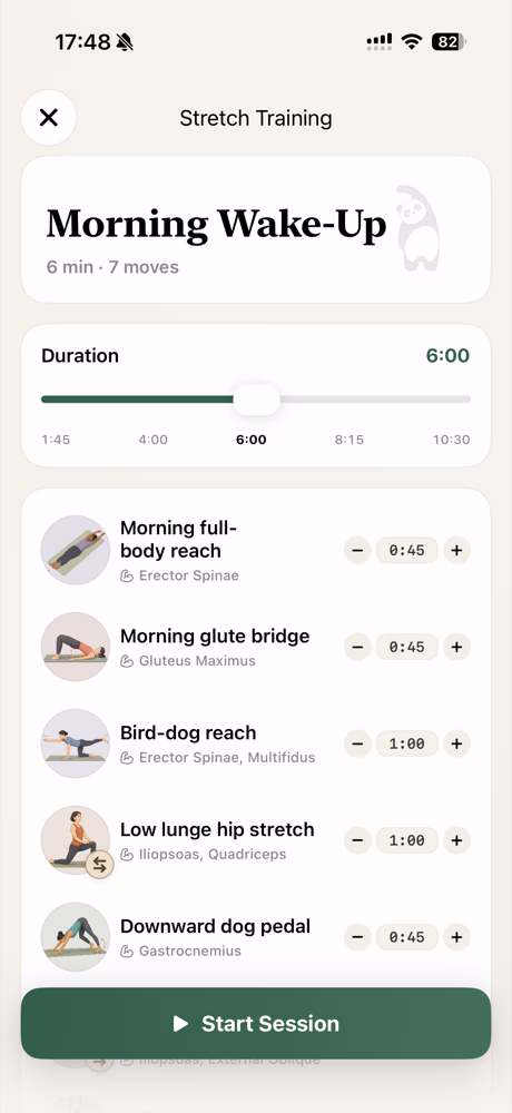 Morning Wake-Up routine and movement list