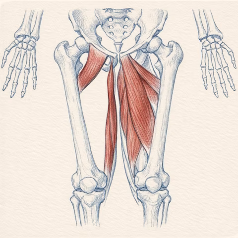 Adductors muscle illustration