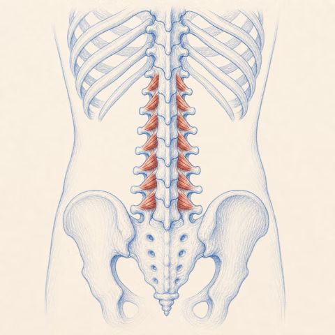 Multifidus muscle illustration
